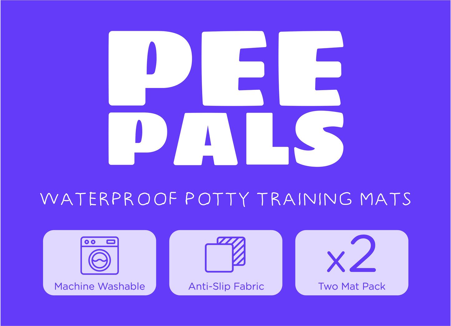 Reusable Waterproof Potty Training Mats (Pack of 2)